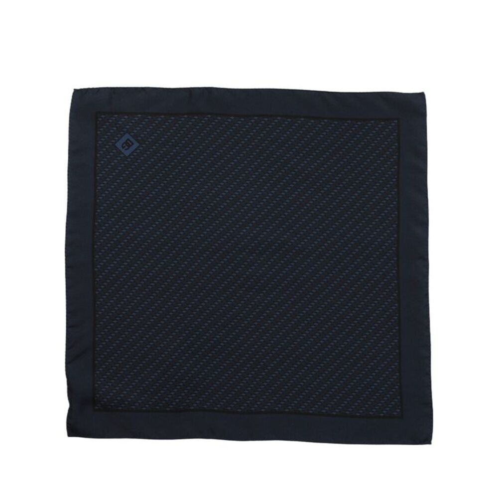 Dolce & Gabbana Dark Blue Silk Pocket Square Foulard Men's Scarf